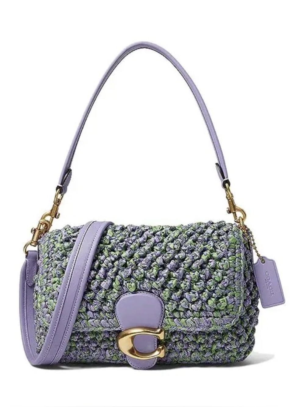 Coach Popcorn Texture Straw Soft Tabby Shoulder Bag NWT